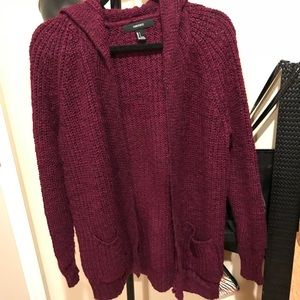 Hooded Purple Cardigan